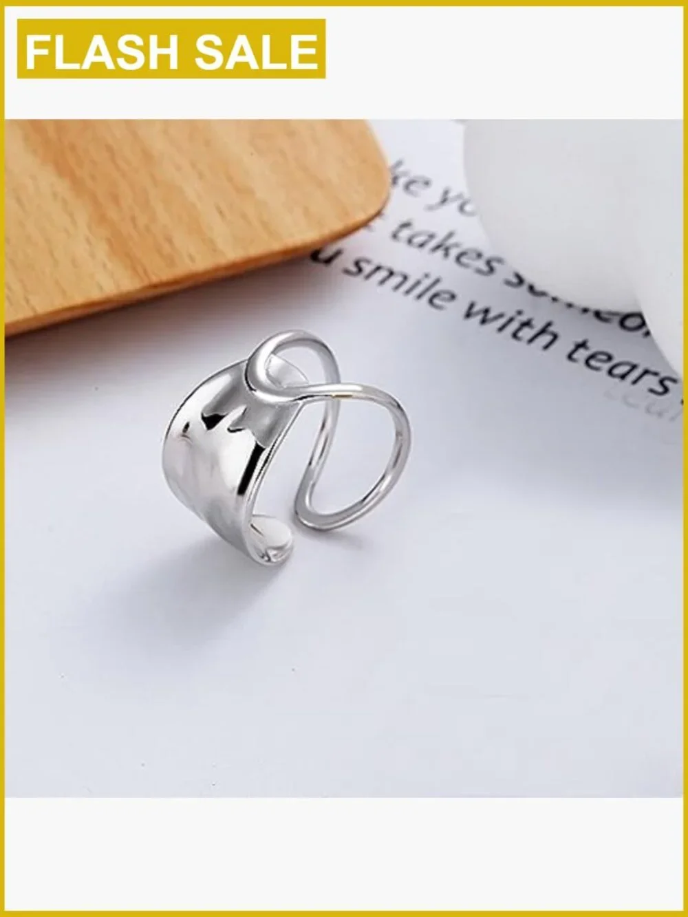 925 Sterling Silver Open Knuckle Ring Adjustable Band